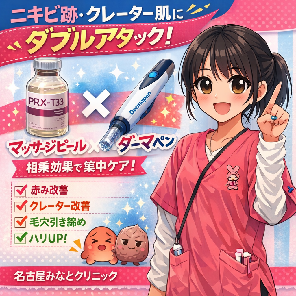 ニキビ・ニキビ跡に対する「マッサージピール × ダーマペン」の相乗効果とは？