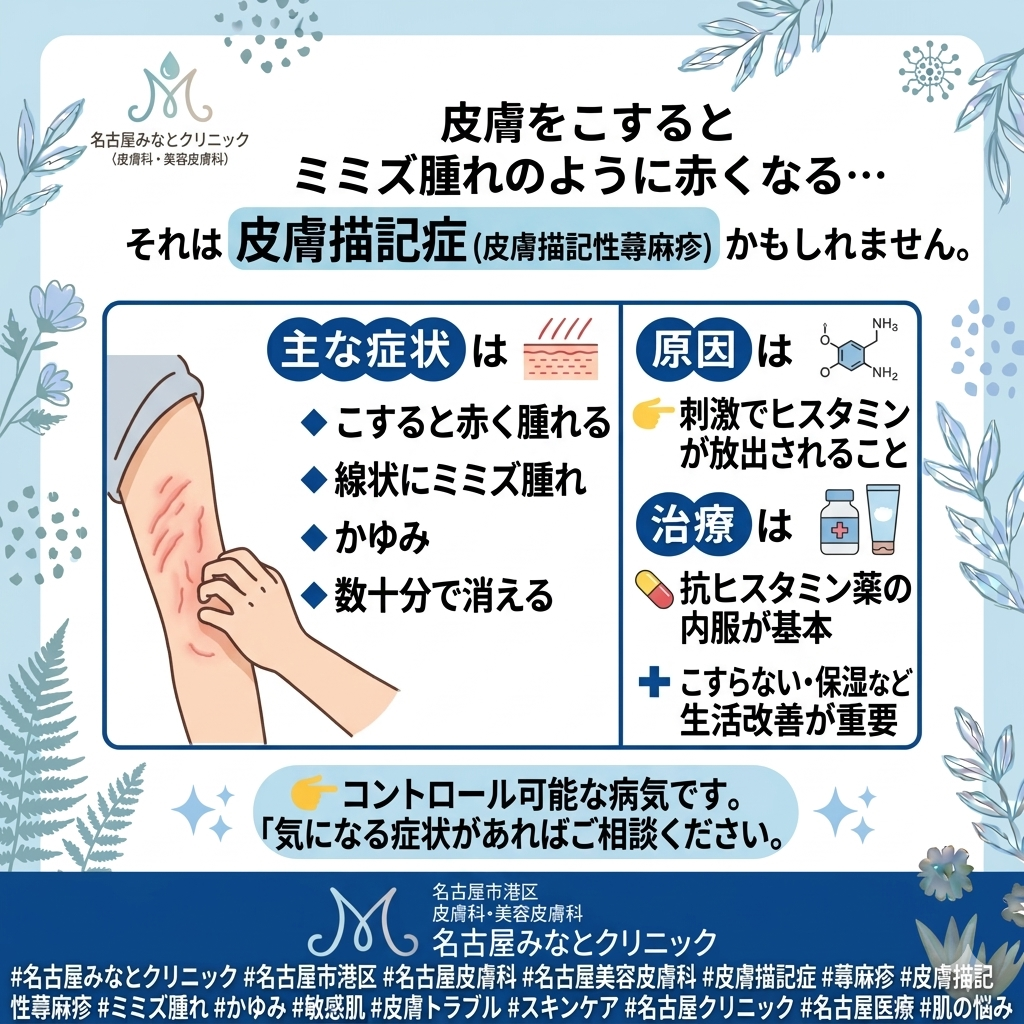 皮膚描記症（皮膚描記性蕁麻疹）の診断と治療について