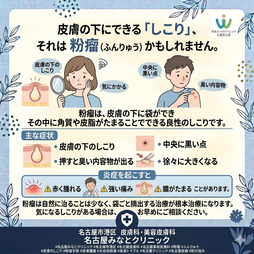 粉瘤（ふんりゅう）の原因と治療について