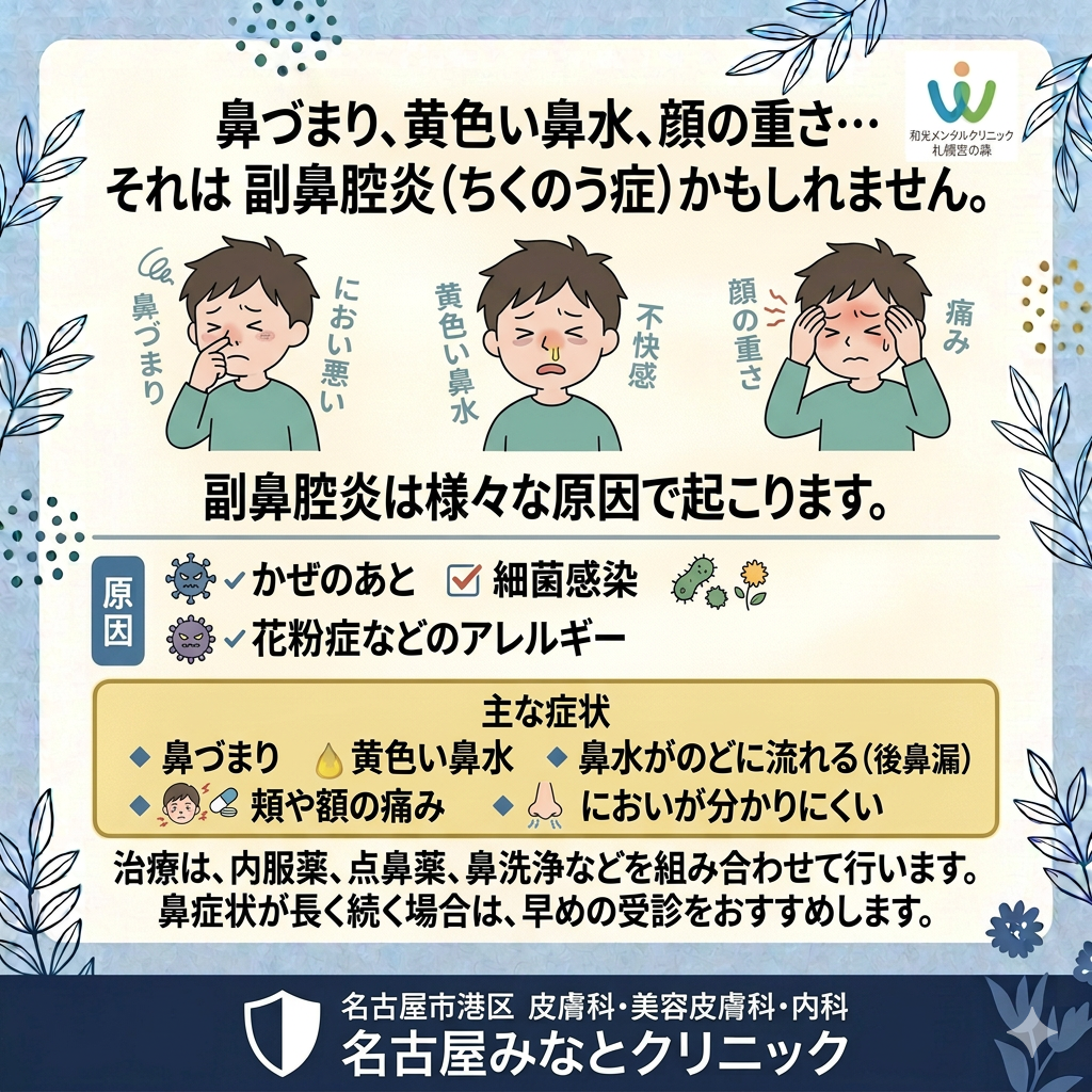 副鼻腔炎の症状・原因と治療について